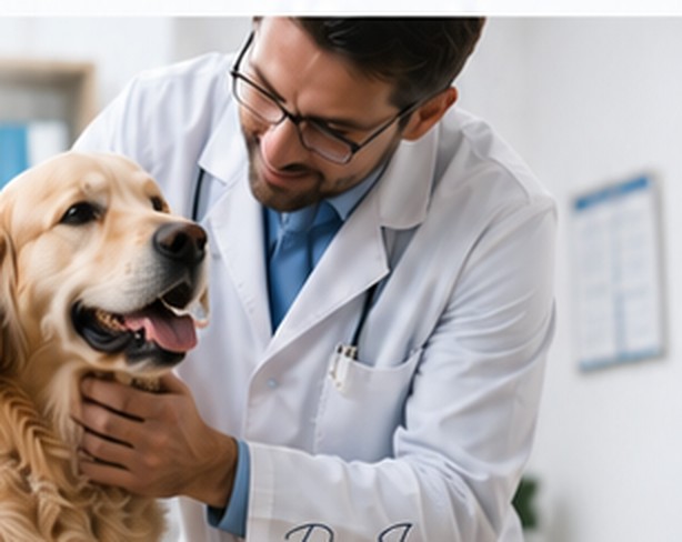 獸醫師為金毛犬檢查關節｜紐促康 Nuforcare 專業獸醫推薦
